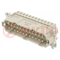 Connector: HDC; contact insert; male; EPIC H-BE; PIN: 24; 24+PE