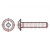 Screw; with flange; M6x10; 1; Head: button; hex key; HEX 4mm; steel