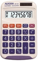 Aurora HC133 calculator Pocket Basic White