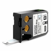 Dymo oryginalny etykiety, Dymo, 1868705, czarny druk/biały podkład, 21mm x 39mm, 150szt, XTL laminowana na rury i przewody elektry