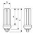 Kompaktleuchtstofflampe Longlife PL-T XTRA 32 Watt 830 warmweiß 4P G24q-3 - Philips