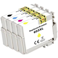 RENKFORCE INK SET REMPLACE EPSON 603 (C13T03U545) COMPATIBLE NOIR, CYAN, MAGENTA, JAUNE RF-I-E-603BKCMY4PK RF-5655902