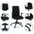 Bürostuhl / Drehstuhl COSIO I Stoff schwarz hjh OFFICE