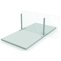 Tischteiler Erweiterung BxH 125x80cm transparent 1 Standfuß ORGADESK OTT12580-V3A