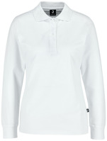Damen-Polo Fly Langarm; Kleidergröße L; weiß