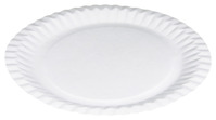 Pappteller Party rund; 23 cm (Ø); weiß; rund; 100 Stk/Pck