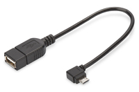 Digitus AK-300313-002-S USB kábel 0,15 M USB 2.0 Micro-USB B USB A Fekete