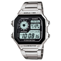Casio AE-1200WHD-1AVEF Uhr Armbanduhr Männlich Elektronisch Edelstahl