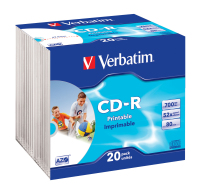 Verbatim CD-R AZO Wide Inkjet Printable 700 MB