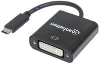Manhattan USB 3.1 Typ C auf DVI-Konverter, Typ C-Stecker auf DVI-Buchse, schwarz