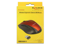 DeLOCK 12493 ratón mano derecha RF inalámbrico Óptico 1600 DPI