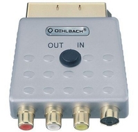 OEHLBACH XXL Adapter: Scart - S-VHS/RCA SCART (21-pin) 3 x RCA + S-Video Silber