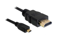 DeLOCK 4043619826643 HDMI-Kabel 2 m HDMI Typ A (Standard) HDMI Typ D (Mikrofon) Schwarz
