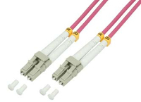 LogiLink FP4LC22 kabel optyczny 125 m OM4 Różowy