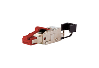 METZ CONNECT 25G RJ45 field plug pro kabel-connector Rood