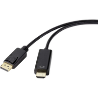 Renkforce RF-4547686 tussenstuk voor kabels DisplayPort HDMI Zwart