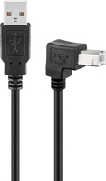 Goobay USB 2.0 Hi-Speed Cable 90°, black, 3 m