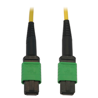 Tripp Lite N390B-03M-12-AP Cable de Fibra Óptica Monomodo 9µm / 125µm OS2 40G / 100G (12F MTP/MPO-APC H/H), LSZH, Amarillo, 3 m [9.8 pies]