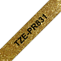 Brother TZE-PR831 labelprinter-tape Zwart op goud