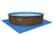 Bestway Hydrium™ Stahlwandpool Komplett-Set mit Sandfilteranlage Ø 550 x 130 cm, Holz-Optik (Palisander), rund