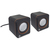 Manhattan 2600 Series Speaker System, Small Size, Big Sound, Two Speakers, Stereo, USB power, Output: 2x 3W, 3.5mm plug for sound, In-Line volume control, Cable 0.9m, Black, Thr...