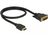 DeLOCK 85651 adaptador de cable de vídeo 0,5 m HDMI tipo A (Estándar) DVI Negro