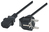 Manhattan Stromkabel, PC (C13, "Kaltgeräteanschluss") auf Schutzkontakt CEE 7/4, 1,8 m, schwarz, Polybagverpackung