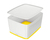 Leitz 52161016 Boîte de rangement Rectangulaire Synthétique ABS Blanc, Jaune