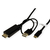 ROLINE USB type C - HDMI + USB A adapterkabel, M/M, 1 m