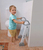 Dreambaby Step-Up Toilet Topper Trittbrett für Kinder Indoor Grau, Weiß