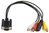 Microconnect MONGGSV video kabel adapter 0,3 m VGA (D-Sub) RCA + S-Video Zwart