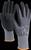 5-Finger-Montagehandschuh OX-ON Flexible Supreme NOPPEN 1602, Gr. 9 grau/schwarz, geraute Nitrilbeschichtung mit Noppen,