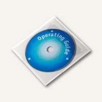 Durable CD/DVD Hüllen POCKETFIX, Verschlussklappe, transparent, selbstklebend