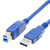 Helos USB 3.0 Anschlusskabel Stecker A auf Stecker B, blau, 1,8 m