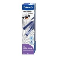 Füllhalter Pelikan Pelikano® structure Füller für Rechtshänder, Blau, Feder M, Faltschachtel, Schreibfarbe von Schreibgeräten: Blau. Edelstahl, M. Material des Schaftes: Kunstst...