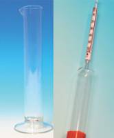 Standzylinder für Urinprober mit Fuß und Ausguss, 175x28 mm