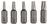 Bosch 2607001768 Schrauberbit-Set Extra-Hart (Torx), 5-teilig, T10, T15, T20, T2