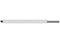 Polyacetal Kabelmarkierer, Aufdruck "+", (L) 2.3 mm, max. Bündel-Ø 1.4 mm, weiß,