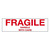 Warnetiketten fragile-handle with care 55 x 165 mm