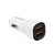 S-Link Autós töltő - SL-EC30L (2db USB, 5V/2.4A/3,4A, 17W, Lightning, 100cm adat+töltőkábel, fehér)