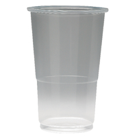 ValueX Flexiglass Plastic Glass 1/2 Pint Clear (Pack 50)