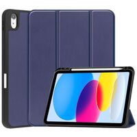 Tri-fold Caster TPU Cover - Blue For Apple iPad 10th Gen 10.9-inch Tablet-Hüllen