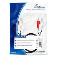 Audio Cable 2.5 M 2 X Rca , Black, Red, White ,