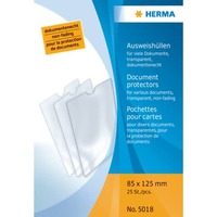 Ausweishülle für Dokumente, 85x125mm, transparent HERMA 5018