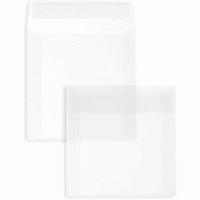 Briefumschläge 130x130mm 100g/qm haftklebend VE=100 Stück transparent-weiß