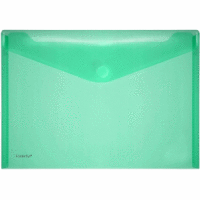 Dokumentenmappe A4 quer PP Klettverschluss grün transparent