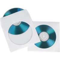 CD-/DVD-Papierhüllen weiß VE=100 Stück