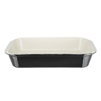Vogue Roasting Dish in Black Made of Cast Iron - Non Stick 70X405X250mm