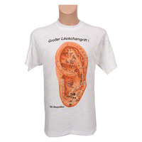 Kurzarm T-Shirt Ohrakupunktur, Anatomie Lernhilfe, Med. Lernmittel, Gr. XL
