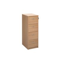 Express office filing cabinets - 4 drawer, beech